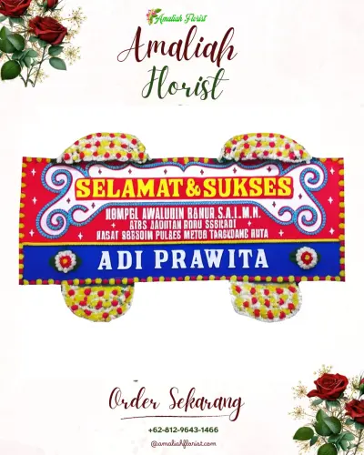 Karangan Bunga Ucapan Selamat di Daon
